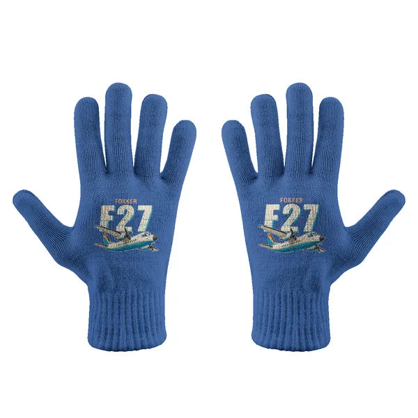 Fokker F27 Mark 500 Friendship - Gloves - Full - Cartoon - Blue