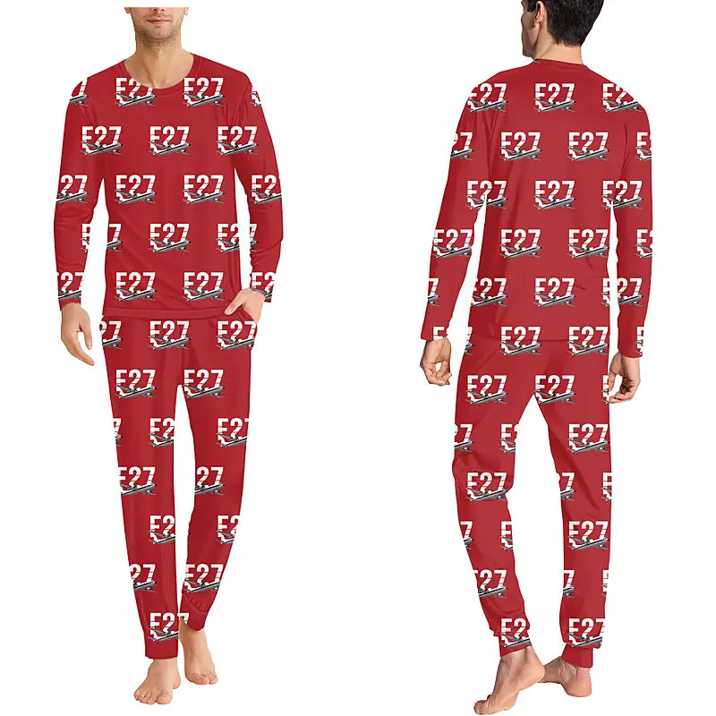 Fokker F27 Mark 500 Friendship - Men Pajamas - Original Pattern - Red