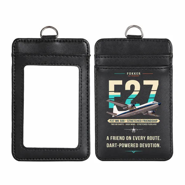 Fokker F27 Mark 500 Friendship - Original - ID Card Holder - Black