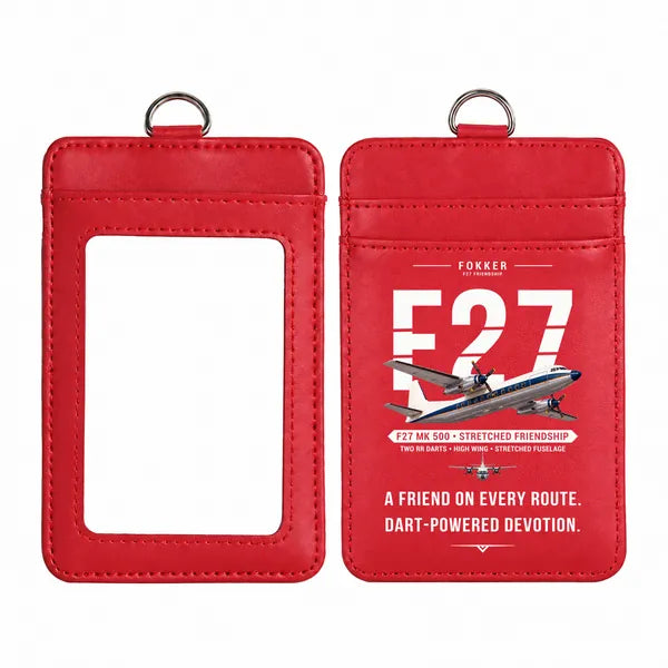 Fokker F27 Mark 500 Friendship - Original - ID Card Holder - Red