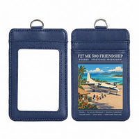 Thumbnail for Fokker F27 Mark 500 Friendship - Poster - ID Card Holder - Navy Blue