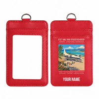 Thumbnail for Fokker F27 Mark 500 Friendship - Poster - ID Card Holder - Red + Name