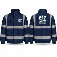 Thumbnail for Fokker F27 Mark 500 Friendship Reflective Winter Jackets - Cartoon - Navy Blue