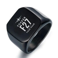 Thumbnail for Fokker F27 Mark 500 Friendship - Ring - Heritage + Name - Black