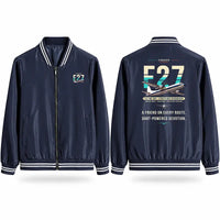 Thumbnail for Fokker F27 Mark 500 Friendship Stylish Jackets - Baseball Collar - Original - Navy Blue