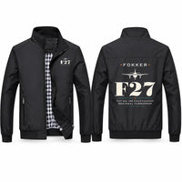 Thumbnail for Fokker F27 Mark 500 Friendship Stylish Jackets - Stand Collar - Heritage - Black