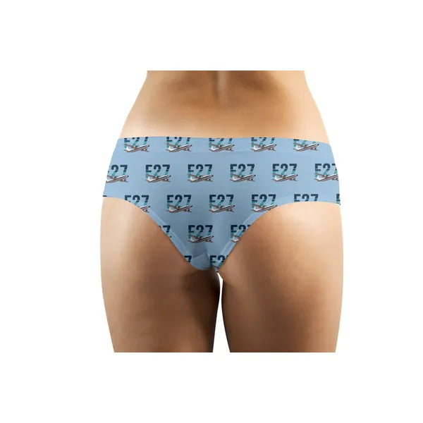 Fokker F27 Mark 500 Friendship - Women Panties - Original Pattern - Light Blue - Back