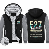 Thumbnail for Fokker F27 Mark 500 Friendship Zipped Sweatshirts - Original - Black & Gray