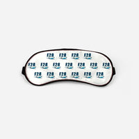 Thumbnail for Fokker F28 Mark 4000 Fellowship - Cartoon Pattern - Sleep Mask - White