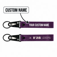 Thumbnail for Fokker F28 Mark 4000 Fellowship Hawk-Shaped Key Chains - Purple - Heritage - Personalized