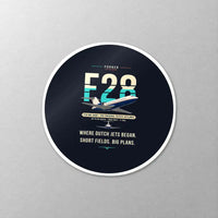 Thumbnail for Fokker F28 Mark 4000 Fellowship - Original - Circle Sticker - Close-up