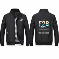 Thumbnail for Fokker F28 Mark 4000 Fellowship Stylish Jackets - Stand Collar - Original - Black
