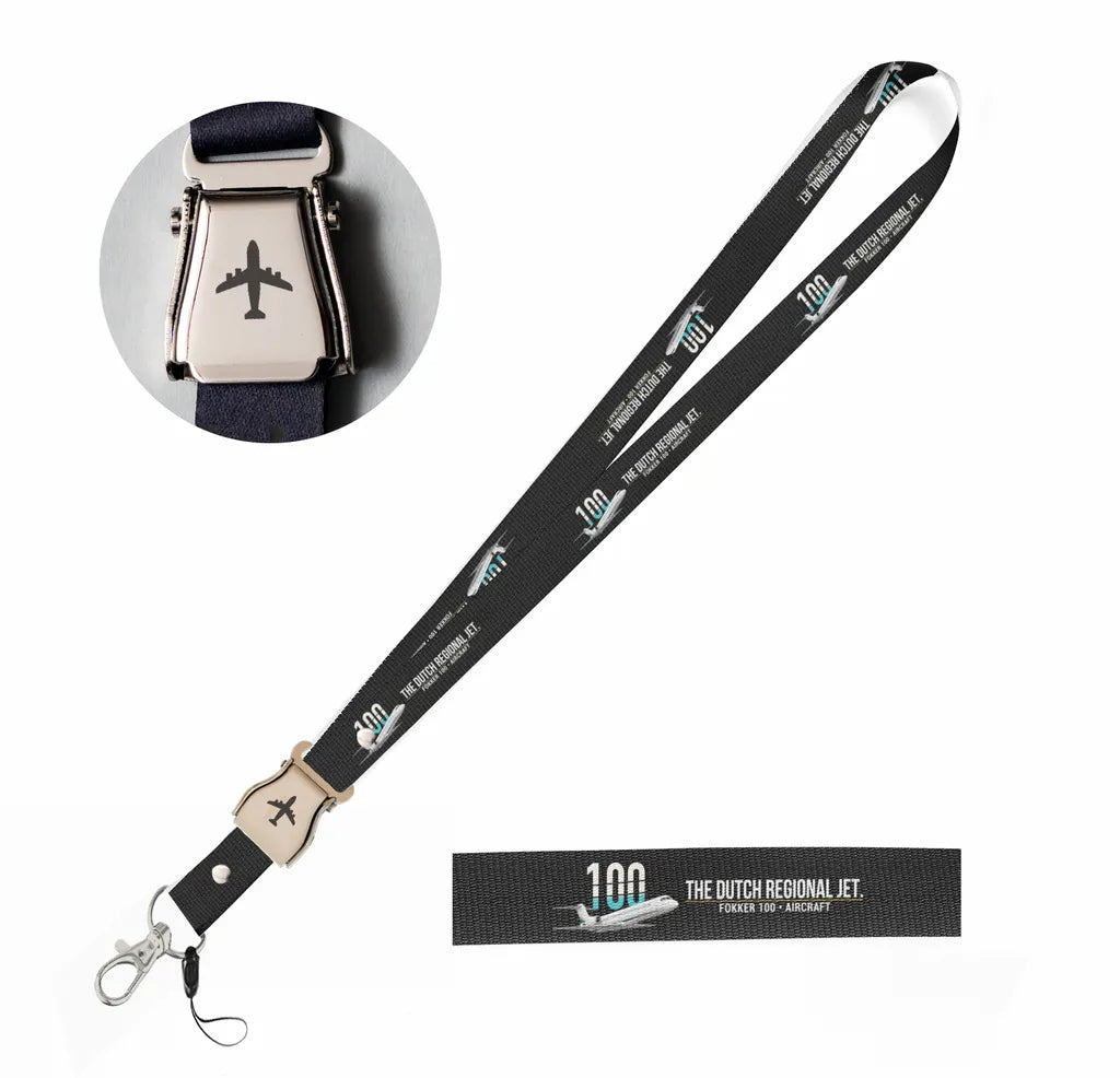 Fokker 100 seat belt lanyard - black