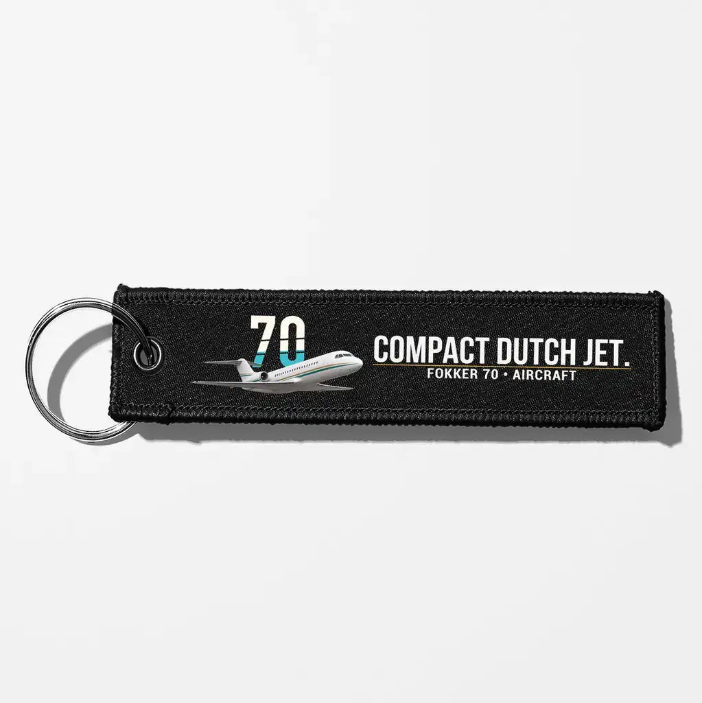 Fokker 70 Aviator Key Chains - Black