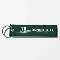 Thumbnail for Fokker 70 Aviator Key Chains - Dark Green