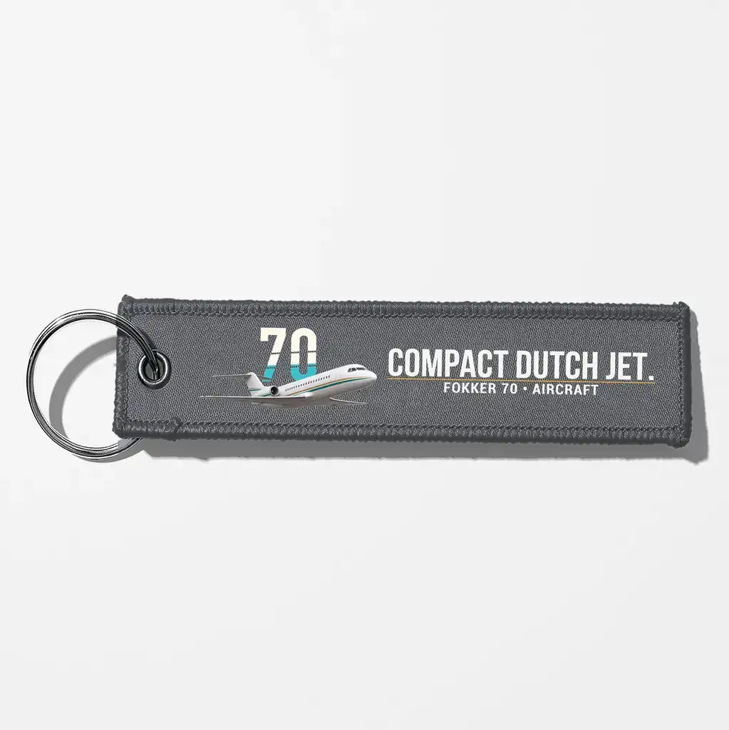 Fokker 70 Aviator Key Chains - Gray