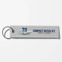 Thumbnail for Fokker 70 Aviator Key Chains - Light Gray