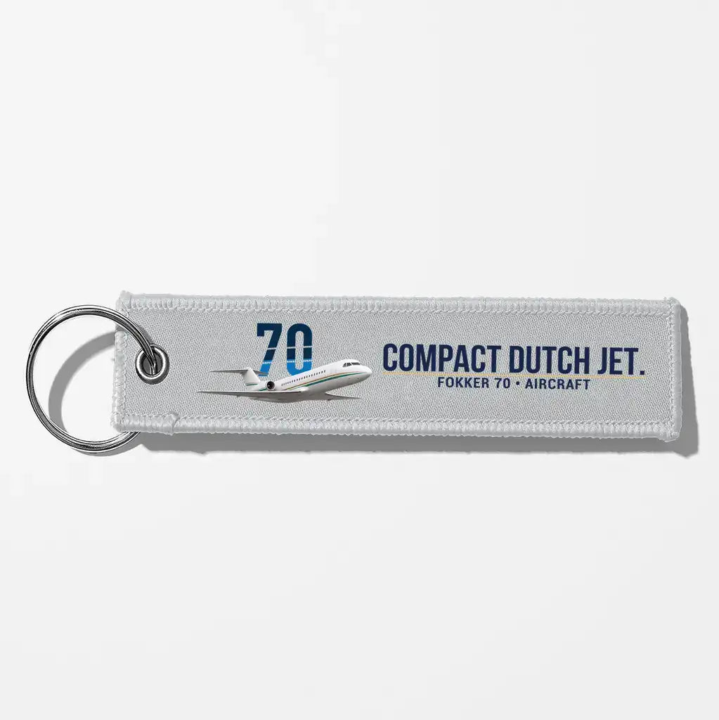Fokker 70 Aviator Key Chains - Light Gray