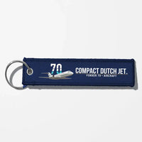 Thumbnail for Fokker 70 Aviator Key Chains - Navy Blue