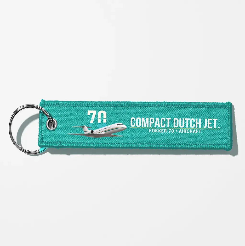 Fokker 70 Aviator Key Chains - Turquoise