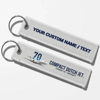 Thumbnail for Fokker 70 Aviator Key Chains - White - Personalized