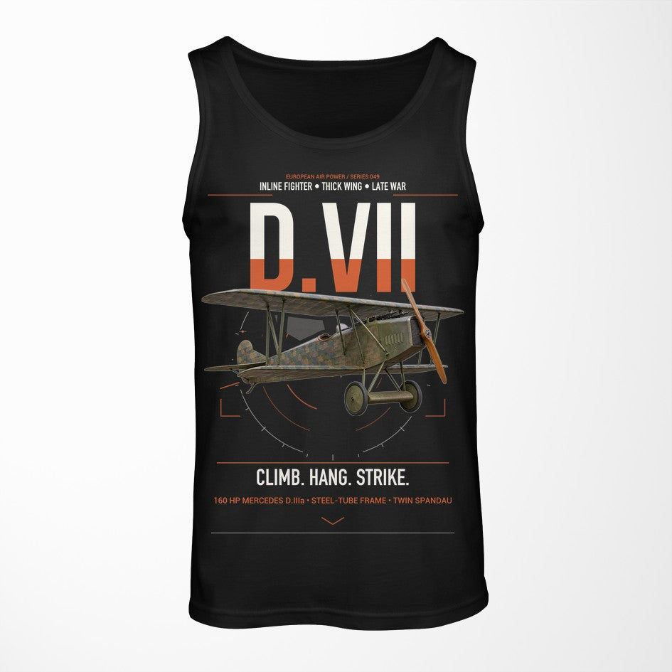 Fokker D.VII design on black tank top