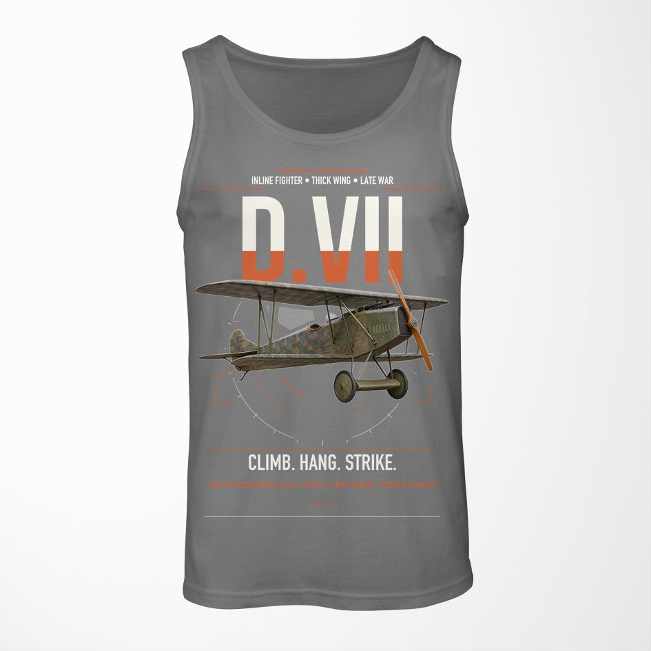 Fokker D.VII design on gray tank top