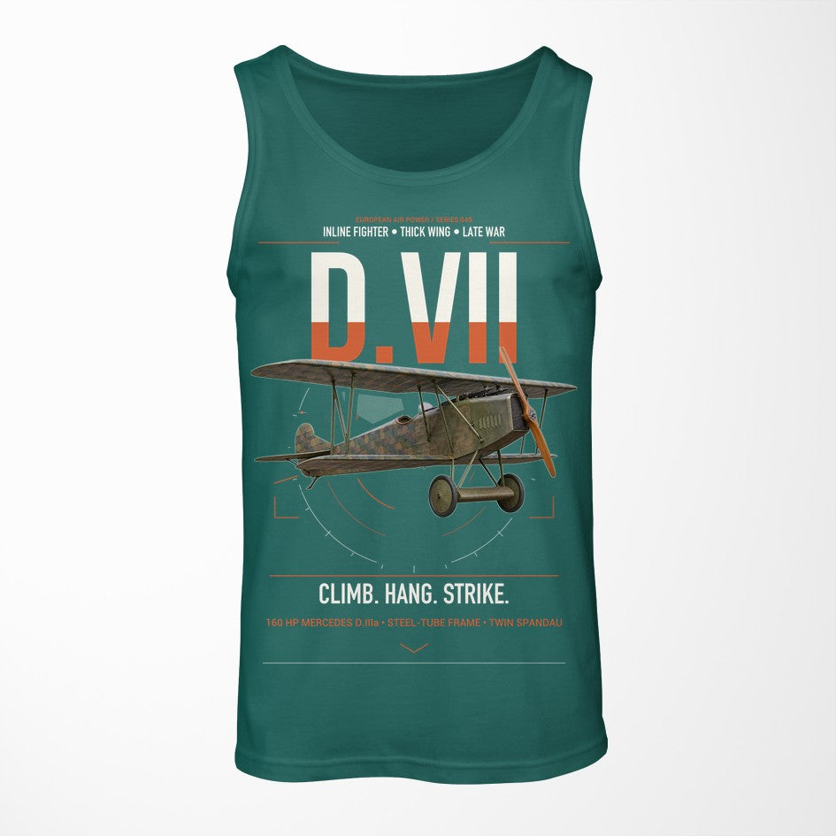 Fokker D.VII design on green tank top