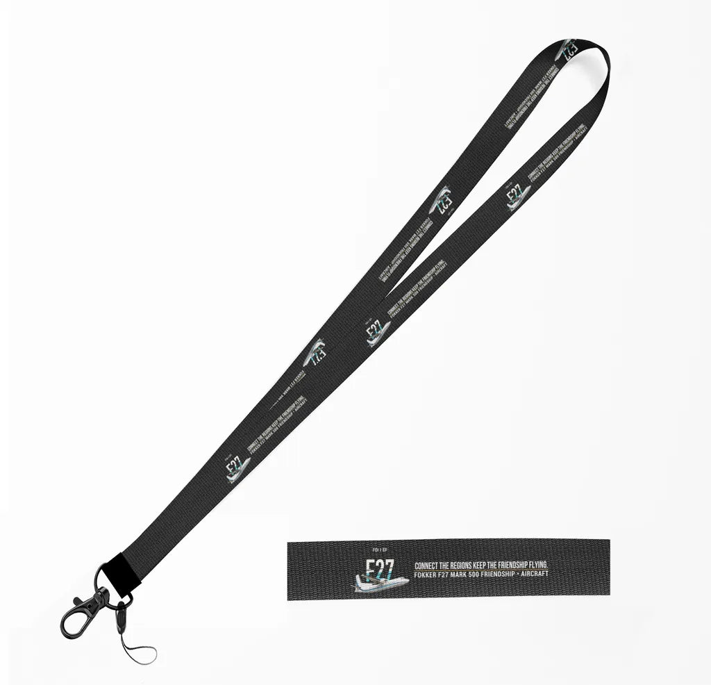 Fokker F27 Mark 500 Friendship lanyard - black