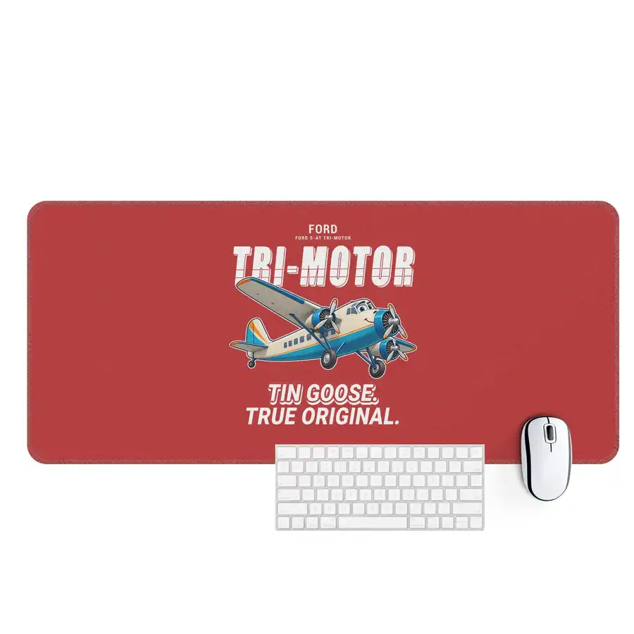 Ford 5-AT Tri-Motor - Cartoon - Desk Mat - Red
