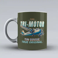 Thumbnail for Ford 5-AT Tri-Motor - Cartoon - Mug - Green Army