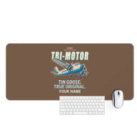 Thumbnail for Ford 5-AT Tri-Motor - Cartoon + Name - Desk Mat - Brown