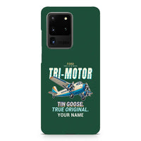 Thumbnail for Ford 5-AT Tri-Motor - Cartoon + Name - Samsung Case - Dark Green