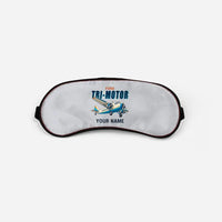 Thumbnail for Ford 5-AT Tri-Motor - Cartoon + Name - Sleep Mask - Light Gray