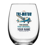 Thumbnail for Ford 5-AT Tri-Motor - Cartoon + Name - Water & Drink Glass