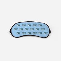 Thumbnail for Ford 5-AT Tri-Motor - Cartoon Pattern - Sleep Mask - Light Blue