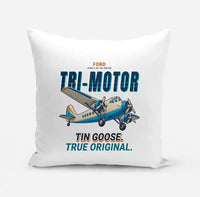 Thumbnail for Ford 5-AT Tri-Motor - Cartoon - Pillow - White