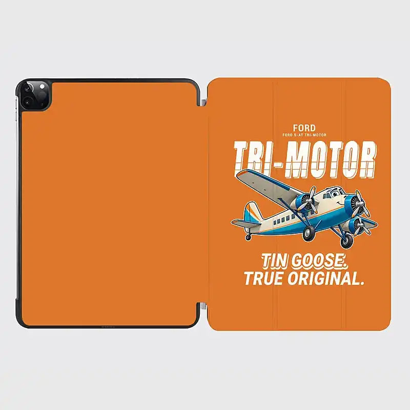 Ford 5-AT Tri-Motor - Cartoon - iPad Case - Orange