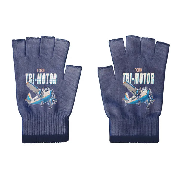 Ford 5-AT Tri-Motor - Gloves - Cut - Cartoon - Navy Blue