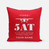 Thumbnail for Ford 5-AT Tri-Motor - Heritage + Name - Pillow - Red