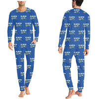 Thumbnail for Ford 5-AT Tri-Motor - Men Pajamas - Cartoon Pattern - Blue