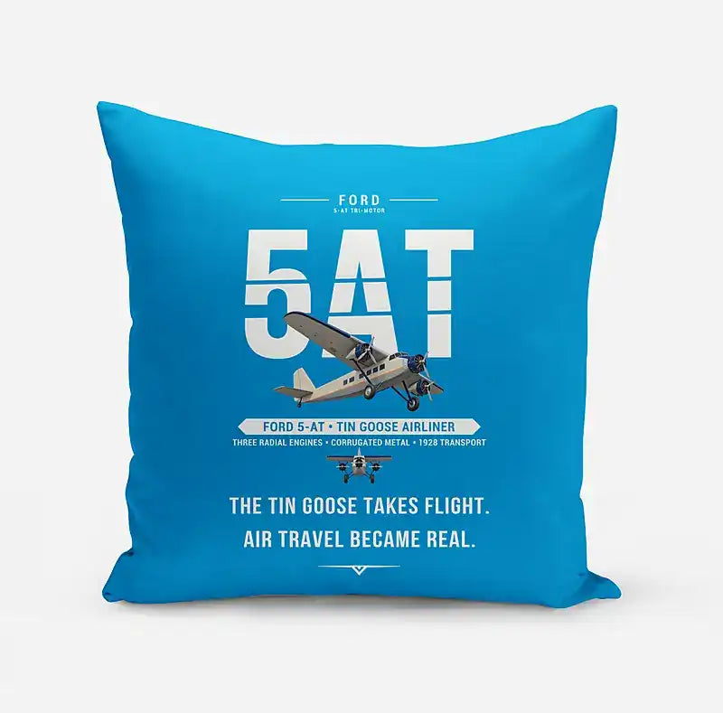 Ford 5-AT Tri-Motor - Original - Pillow - Turquoise