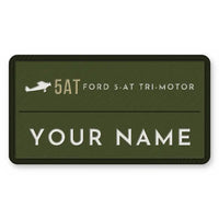 Thumbnail for Ford 5-AT Tri-Motor Patches - Rectangle + Name - Olive Khaki