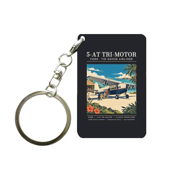 Ford 5-AT Tri-Motor - Poster - Key Chain - Black