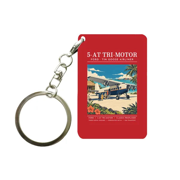 Ford 5-AT Tri-Motor - Poster - Key Chain - Red