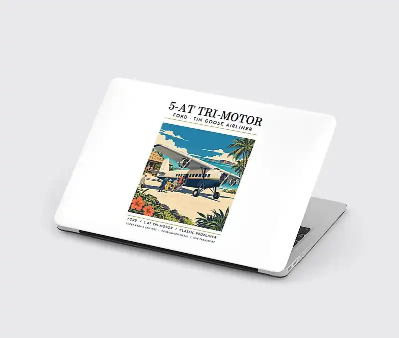Ford 5-AT Tri-Motor - Poster - MacBook Case - White