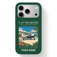 Thumbnail for Ford 5-AT Tri-Motor - Poster + Name - MagSafe iPhone 17 Pro - Dark Green