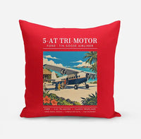 Thumbnail for Ford 5-AT Tri-Motor - Poster - Pillow - Red