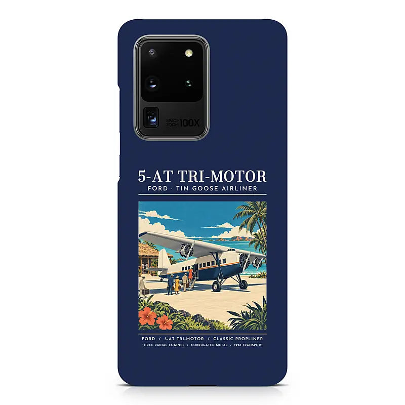 Ford 5-AT Tri-Motor - Poster - Samsung Case - Navy Blue