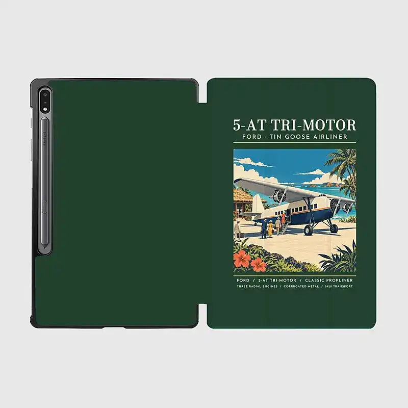 Ford 5-AT Tri-Motor - Poster - Samsung Tablet - Dark Green